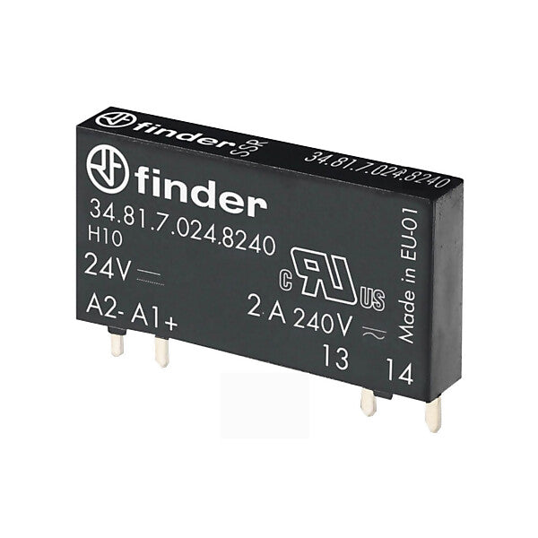 Finder Steck-/Print-Relais E:24VDC,A:2A/230VAC 34.81.7.024.8240